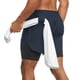 thumbnail image 3 of Pantalones cortos para correr 2 en 1 para hombre, 1 Uds., pantalones cortos ligeros para gimnasio, Yoga, entrenamiento, boxeo, deportes, con lazo para toalla Xemadio 221580-5, 3 of 9