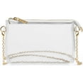 thumbnail image 4 of huart Women's Crossbody Stadium Bag with Zipper Closure, Clear, 4 of 8