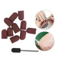 thumbnail image 2 of 2 tipos de cabezales dedicados para uñas de 10 piezas - 2 tipos de piezas para cabezales de pulido de uñas dedicados Tapa de lijado pulidora Herramienta de pedicura de manicura de arena(7 * 13), 2 of 5