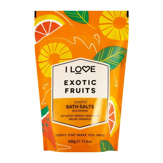 Sels de Bain Parfumés - Fruits Exotiques par I Love Cosmetics pour Femmes - Sel de Bain 17,6 oz