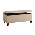 thumbnail image 1 of Charlotte Beige Shoe Storage Ottoman, 1 of 7