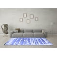 thumbnail image 3 of Ahgly Company Machine Washable Indoor Square Oriental Blue Industrial Area Rugs, 6' Square, 3 of 4