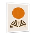 thumbnail image 2 of Designart 'Abstract Minimal Rainbow and Orange Sun I' Modern Framed Art Print, 2 of 4