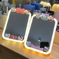 thumbnail image 2 of Kawaii Genuine Sanrio Led Makeup Mirror Hello Kitty Cartoon Girl Hd Lighting Dressing Mirror Desk Cute Ladies Holiday Gift, 2 of 14