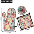 thumbnail image 6 of Pioneer Flower Floral Print Pattern Kitchen Oven Mitt and Pot Holder Sets 2 Pcs for Baking, Cooking and Grilling, Heat Resistant Up To 392 °F, 6 of 7