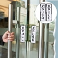 thumbnail image 5 of Fun Push Pull Door Sign 4Pcs-4.92~5.9 X 1.96 Inch-Self-Adhesive Door Entrance Signs Black and White Sticker for Doors Shop Entrance Business Stores Cafes, 5 of 9
