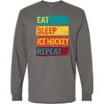 thumbnail image 3 of Inktastic Hockey Eat Sleep Ice Hockey Repeat Long Sleeve T-Shirt, 3 of 5