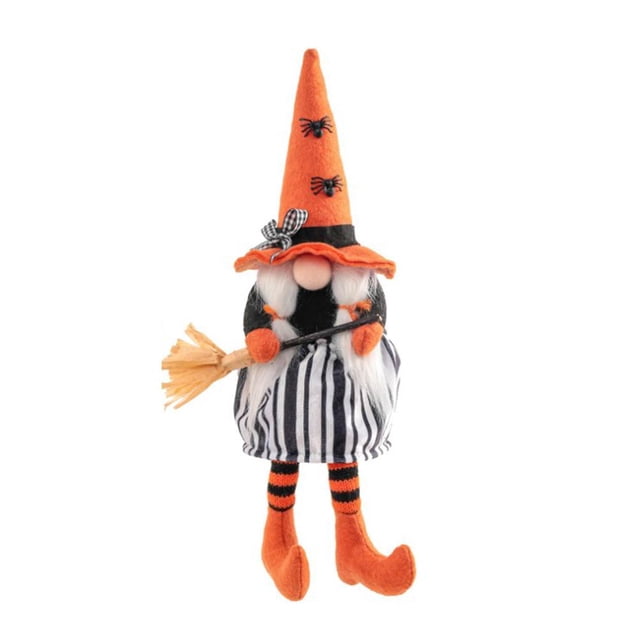 Rostro De Bruja De Halloween, Muñeco Enano De Peluche Sueco Tomte Para Decoración De Halloween Cateissary HA045205-02