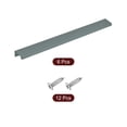thumbnail image 3 of 6Pcs Finger Pulls, 300mm/11.81 Inch Aluminum Hidden Cabinet Edge Handles, Modern Concealed Tab Pulls Hardware for Kitchen, Furniture, Drawer, Wardrobe, Gray, 3 of 6
