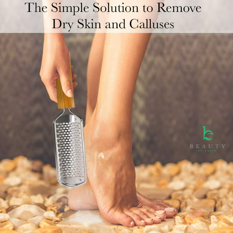 Foot File Callus Remover by Beautify Beauties, Best Foot File for Dry Feet,  Exfoliates, Removes Hard Skin, Leaves Feet Smooth and Soft (Black) 
