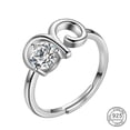 thumbnail image 5 of Stunning 925 Sterling Silver Constellation Ring with Zircon Adjustable Design - Perfect Gift for Women, 5 of 5