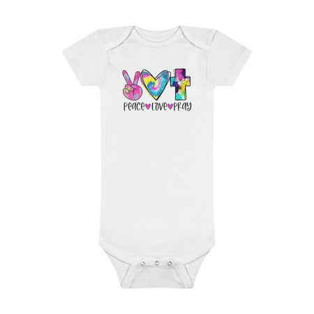 

Peace Love Pray - Onesie® Organic Baby Bodysuit