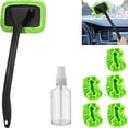 thumbnail image 2 of Herramienta de Limpieza de Parabrisas de Coche Mejorada con Almohadillas de Microfibra Verde y Mango, 2 of 7