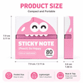 thumbnail image 2 of Glitter Transparent Sticky Notes,Pull Out Sticky Notes with Cute Fruit Dispensers,Clear Memo Pads for Book,Office,Bible, 2 of 6