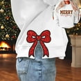 thumbnail image 2 of Fall Sweatshirts For Women Christmas Side Bow Applique Long Sleeve Crewneck Xmas Trendy Outfits 2025, 2 of 6
