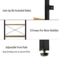thumbnail image 5 of Yusong Bookshelf, Ladder Shelf 5-Tier Bookcase for Bedroom, Industrial Book Shelves Storage Rack with Metal Frame for Home Office, Rustic Brown, 5 of 7