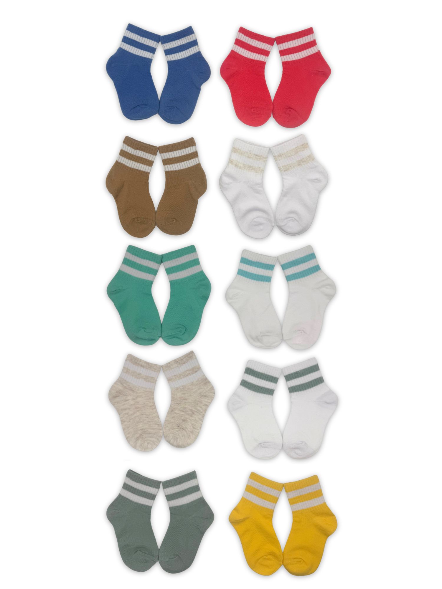 Wonder Nation Baby and Toddler Mid-Crew Socks, 10-Pack photo 4