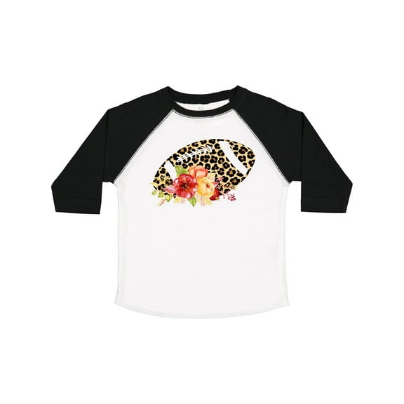 Inktastic Football with Flowers and Leopard Spots Boys or Girls Toddler T-Shirt