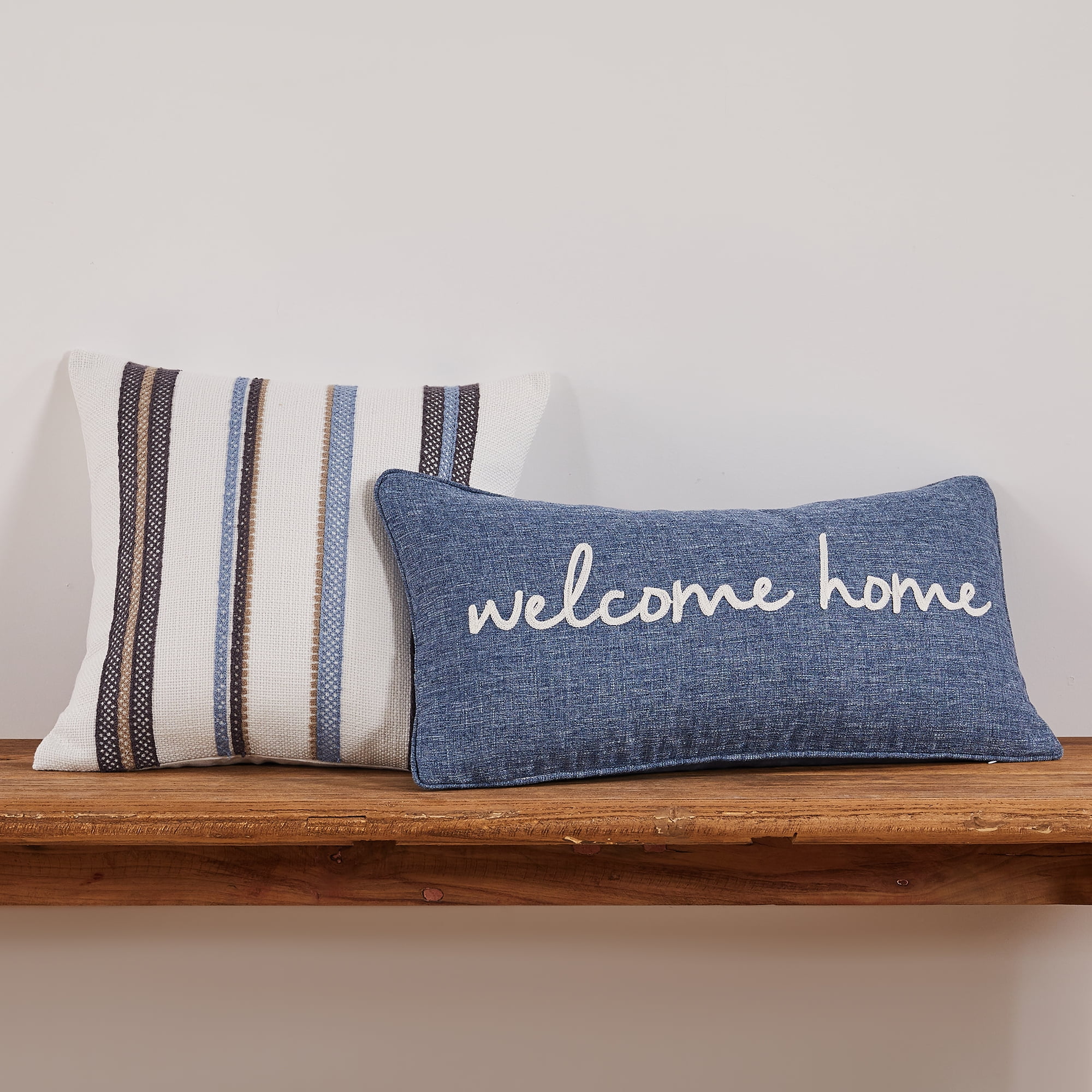 Welcome home top throw pillow