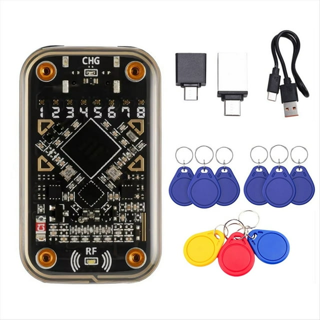 Emulador de Tarjeta Inteligente Chameleon Ultra + Lector de Chip RFID con 6xCUID/3xUID Compatible con NFC (Lectura y Escritura)