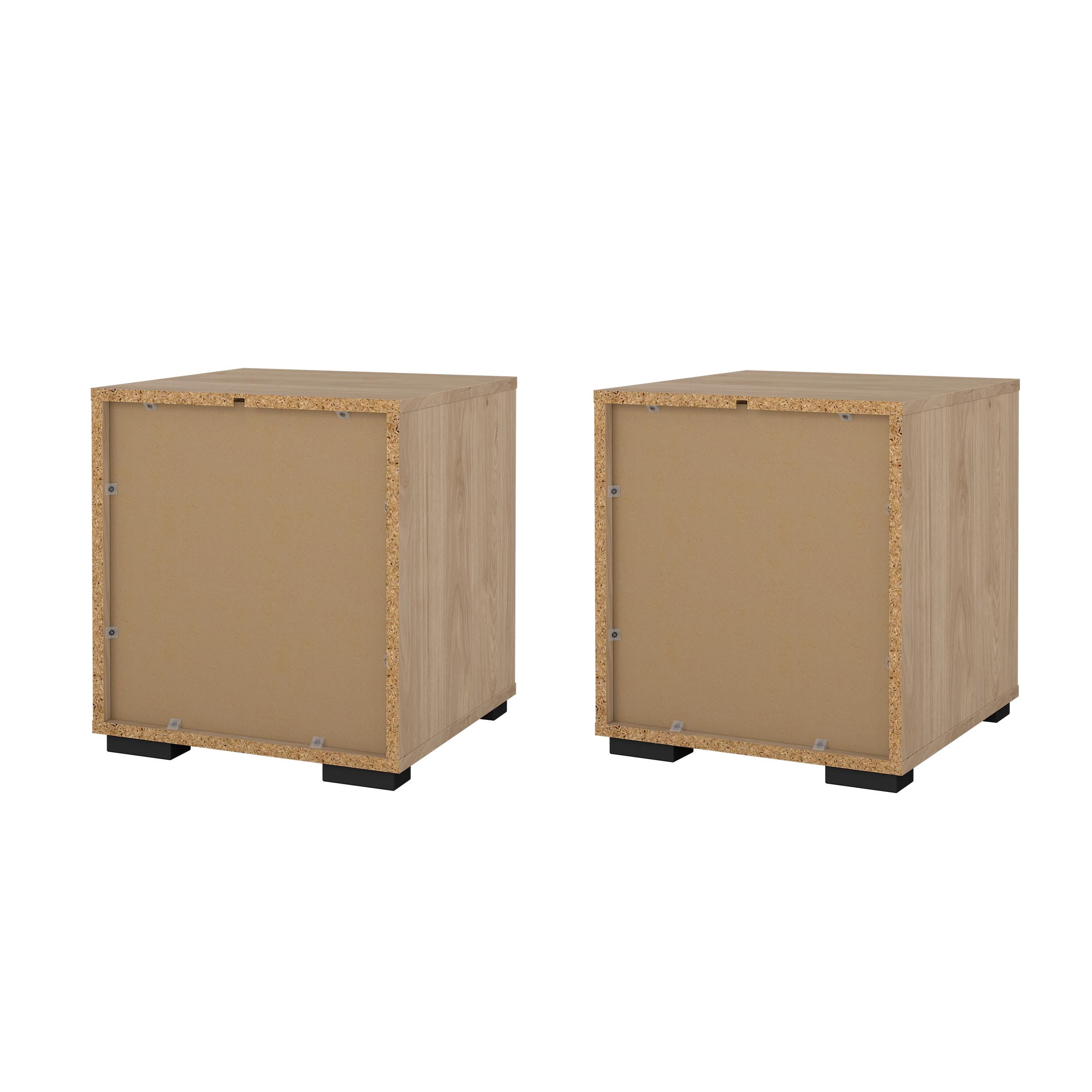 Tvilum Sofia 2 Drawer Jackson Hickory Nightstand - Set of 2