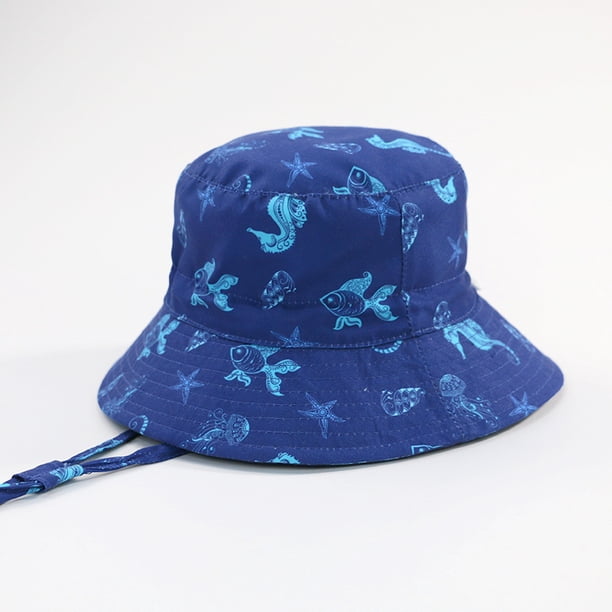 Sombrero de pescador para niños de primavera y verano, sombrero de lavabo para niños con estampado de dibujos animados, sombrero parasol a prueba de rayos UV