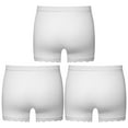 thumbnail image 2 of YONGHS Kids Girls 3 Pack Bike Shorts Solid Color Dance Gym Yoga Sports Bike Shorts White 7-8, 2 of 7
