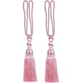 thumbnail image 2 of 2 clips de cortina para corbata, correas de cuerda para cortina, con borlas largas, cuerda de retención para decoración del hogar y cortinas de ventana de oficina, correas de cuerda para corbata (rosa) JM, 2 of 5