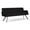 OpenHouse Black, variant on Willow Lounge Lobby Reception Waiting Room Sofa / Charcoal Steel / Blue