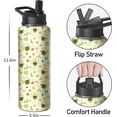 thumbnail image 2 of 32oz Cat Themed Insulated Water Bottle with Handle & Straw, Stainless Steel Travel Tumbler for Coffee & Drinks, Gift for Women - Mother''s Day, Christmas, 2 of 6