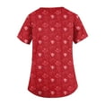 thumbnail image 5 of Valentine's Day Scrub Tops Women Stretchy Vneck Short Sleeve Cute Heart Printed Shirts Valentine's Day Nurse Uniforms Workwear Tops with Pockets, 5 of 5
