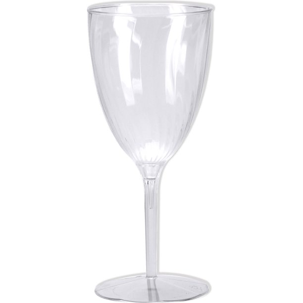 Clear Plastic Wine Glasses 24 Count for 24 Guests