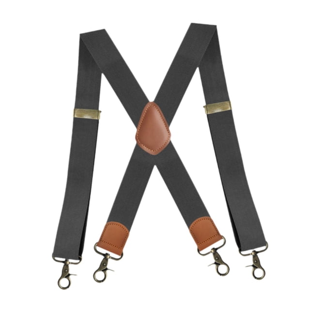 Tirantes para hombre para pantalones casuales grandes y altos, tirantes para eventos formales Gris oscuro