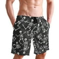 thumbnail image 6 of joogoo Men's Swim Trunks Skeletons Dancing Beach Shorts with Pockets M, 6 of 6