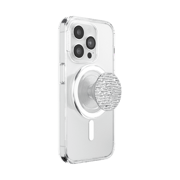 PopSockets MagSafe Phone Grip with Kickstand & Swappable Top - Fata Morgana Chrome