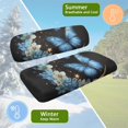 thumbnail image 5 of HUIACONG Butterfly Soft Golf Cart Seat Cover Blanket for Standard Front Bench Seats EZGO TXT RXV, Universal Fit Non-Slip Universal Golf Cart Front Seat Cover, 5 of 7