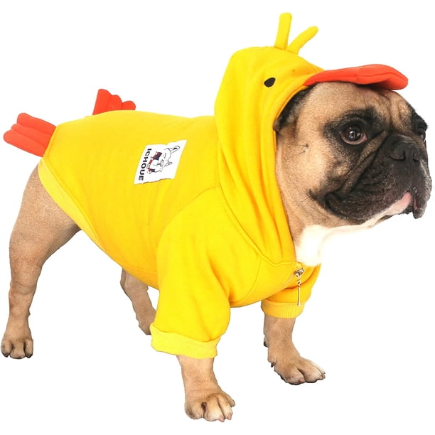 iChoue Daily Wear Mariquita Sudaderas con capucha, lindos disfraces de perro para Halloween Navidad, trajes para perros medianos, sudaderas sin mangas, ropa para Bulldog Francés Inglés Pug Pitbull - N