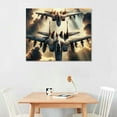 thumbnail image 2 of Nawypu F-18 Airplane Decor Aviation Canvas Wall Art Prints Hornet Strike Fighter Jet Poster Air Force Picture Plane Wall Decor Military Aircraft Framed Artwork Boys Room Bedroom Decoration, 2 of 6