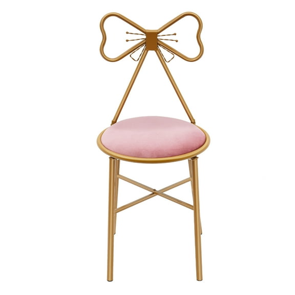 MIYIOKON Butterfly Backrest Chair, Makeup Vanity Chair, Deep Pink Dining Chair, Girly Style, Floor Standing