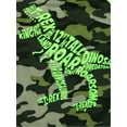 thumbnail image 3 of Wonder Nation Short Sleeve Crew Neck Camo Print Solid Pajamas (Little Boys Husky) 2 Piece Set, 3 of 4