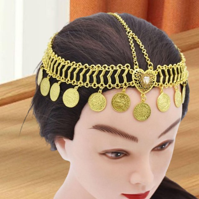 Cadena para la cabeza Yinane diadema de aleación elegante bohemio Oro