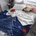 thumbnail image 3 of Christmas Tree Red Ball Throw Flannel Blanket 30x40In White Pine Branch Winter Snowflakes Navy Super Soft Cozy Bed Blanket, Lightweight Plush Fuzzy Bed Throw for Bedroom Sofa Couch Living Room, 3 of 4