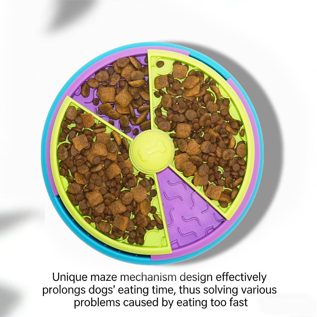 Miiottaa Dog Treat Puzzle Slow Feeder Enrichment Smooth Round Toy Prevent Obesity