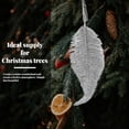 thumbnail image 2 of Billuyoard Simulación artificial hoja árbol de Navidad colgante decoración adorno brillo Clip boda brillante vacaciones al aire libre Kits de decoración para fiestas Plata, 2 of 6