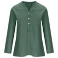thumbnail image 4 of Womens Cotton Linen Button Down Shirt 2026 Spring Casual Long Sleeve Blouses Solid Color Loose Soft Work Tops Dressy Lightweight Comfy Outfits Going Out Tops Ladies Fashion Trendy, 4 of 6