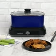 thumbnail image 2 of West Bend Versatility Slow Cooker with Thermal Travel Tote and Non-Stick Surface, 5 Qt. Capacity, in Blue (87905B), 2 of 6