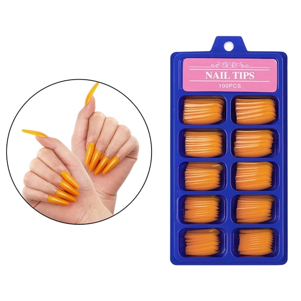 100 piezas de uñas postizas de ballet puntas de uñas postizas 08 Colcomx Consejos para uñas falsas de bailarina