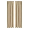 thumbnail image 2 of Taotanxi Blackout Curtains 38 x 84 inch/Beige Curtains Set of 2 Panels/Thermal Insulated Room Darkening Bedroom Curtains, 2 of 7