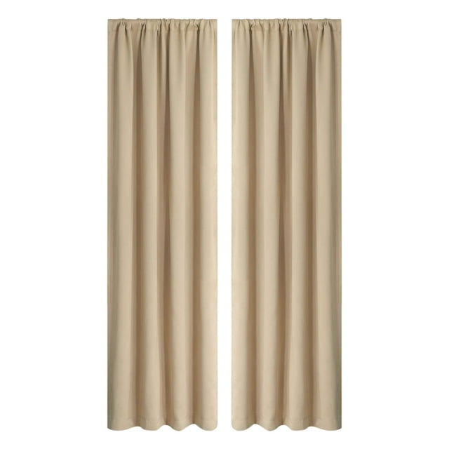 Aodebiao Rideaux Occultants Supérieurs, Accent de Fenêtre Assombrissant pour Chambre, Salon, Blocage du Soleil, Rideaux en Soie de Couleur Unie