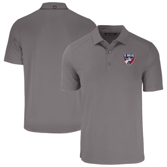 Men's Cutter & Buck Gray FC Dallas Forge Eco Stretch Recycled Polo